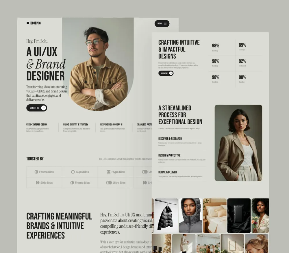 Creative Portfolio Website - Dominic